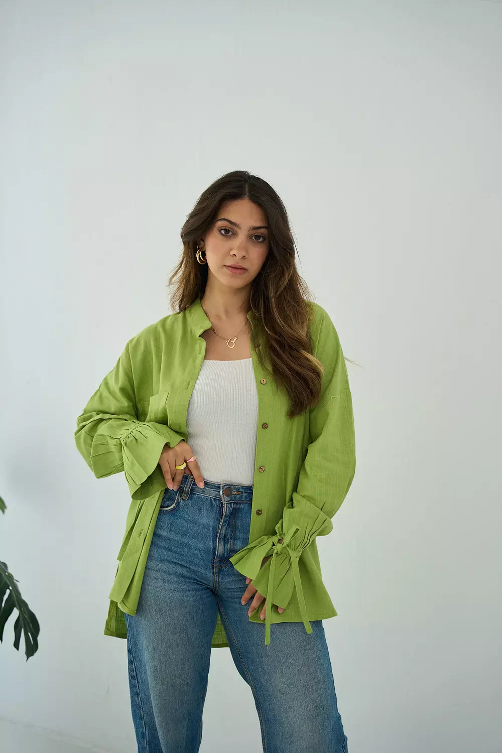 Everyday shirt in lime green