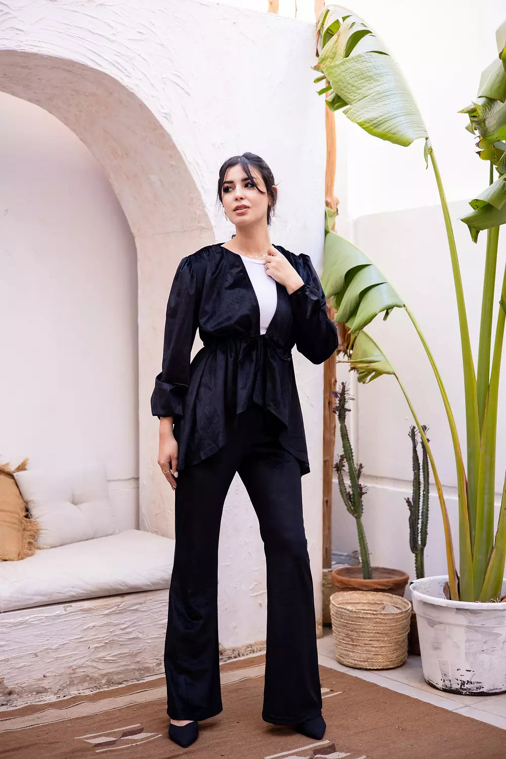 Black velvet set