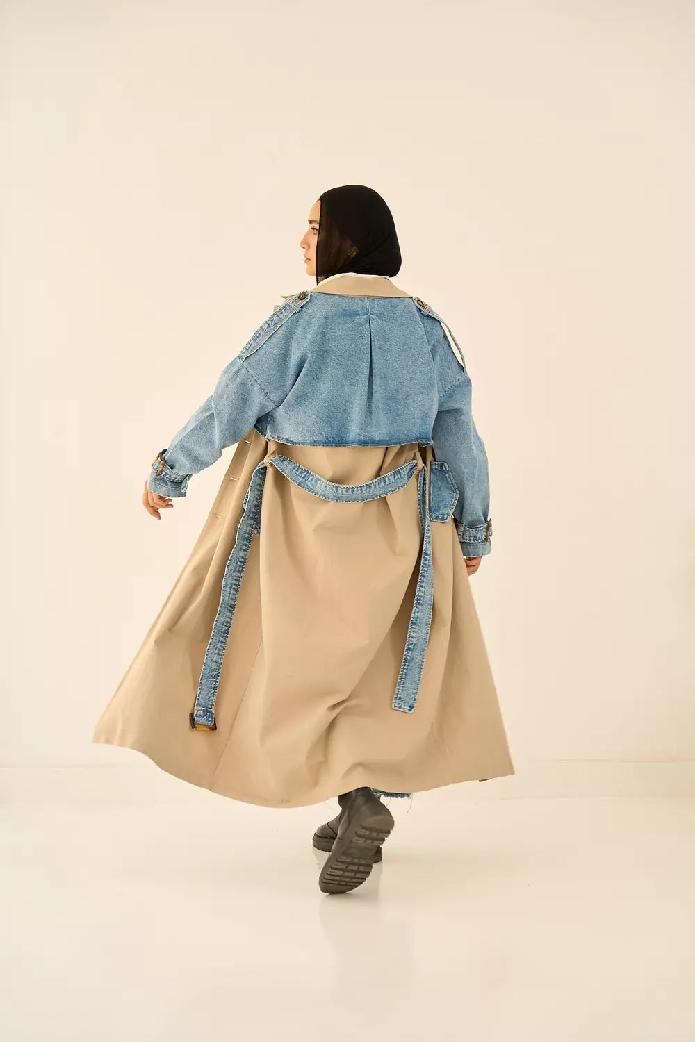 Deni-Trench Coat in beige