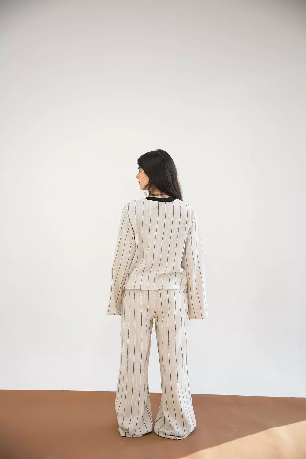Striped linen pants