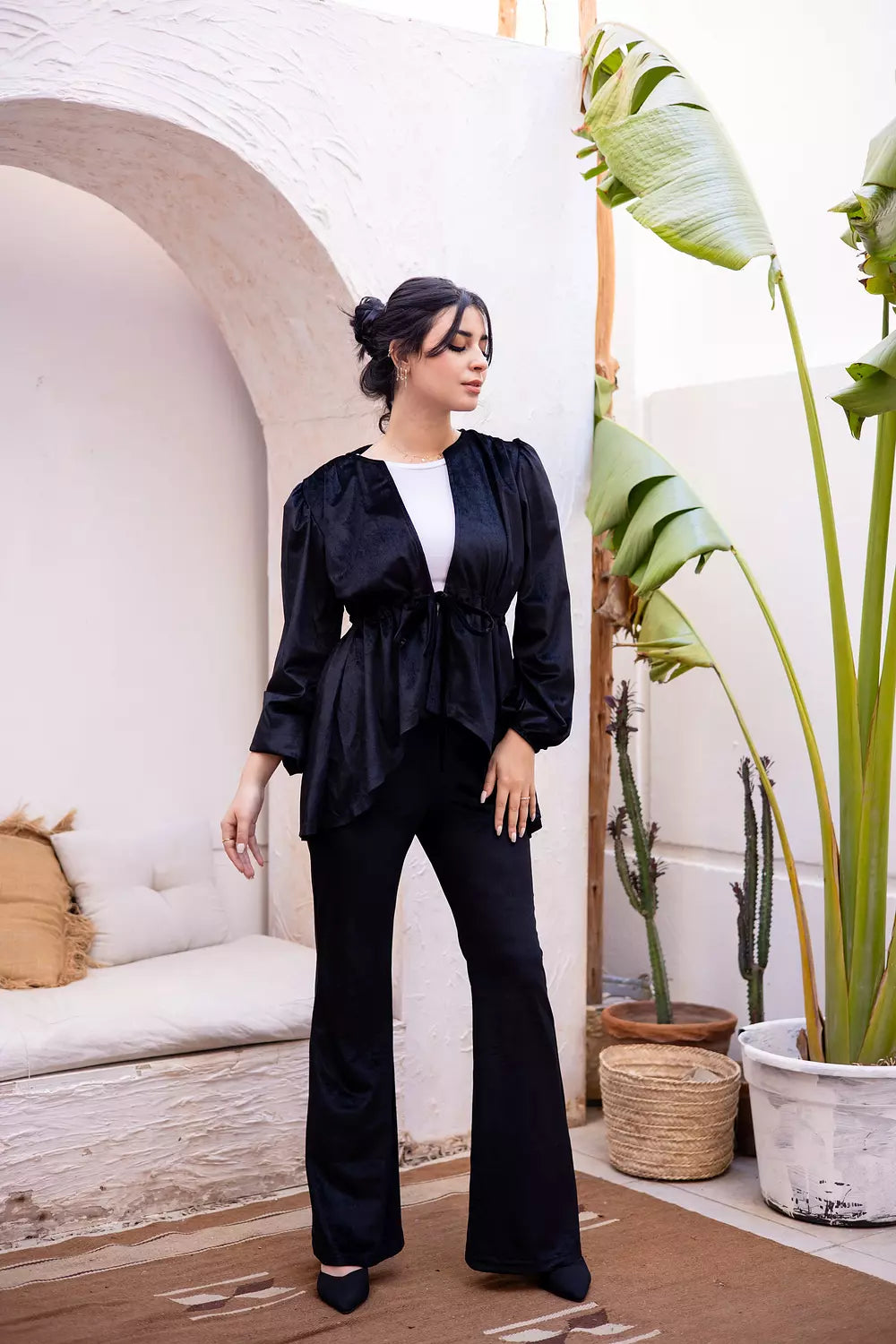Black velvet set