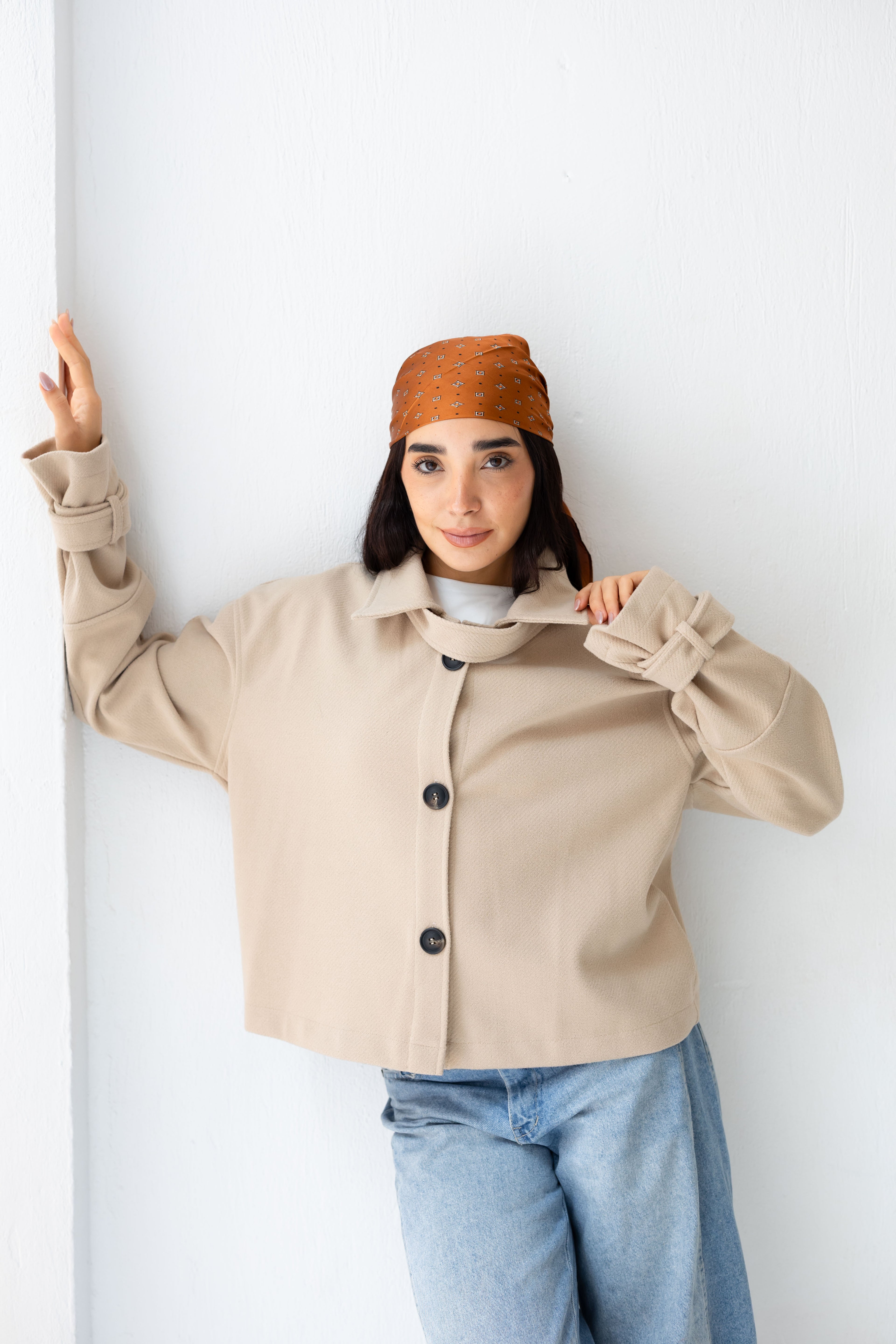 CROPPED- WOOL-y Coat in beige