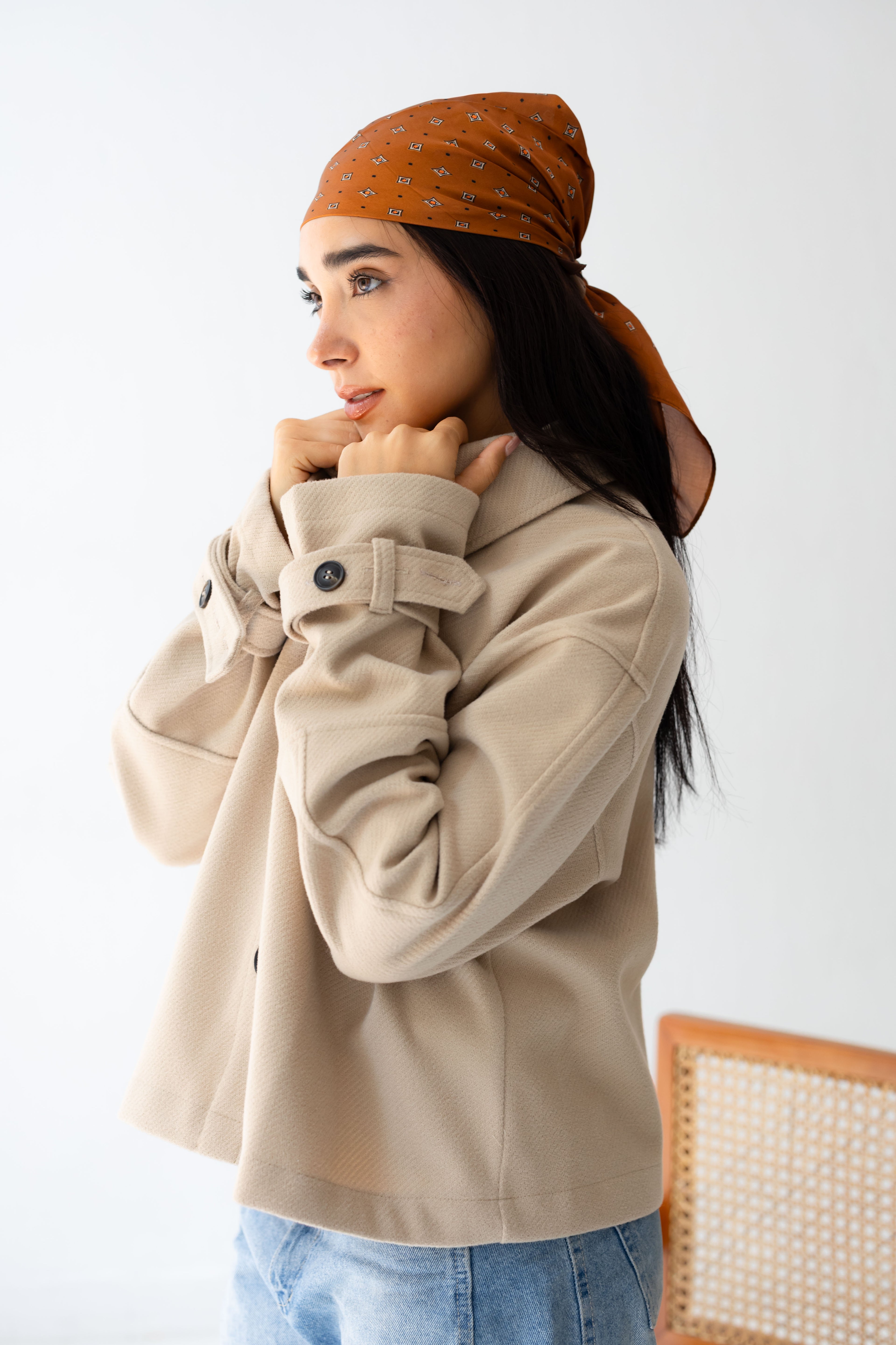 CROPPED- WOOL-y Coat in beige