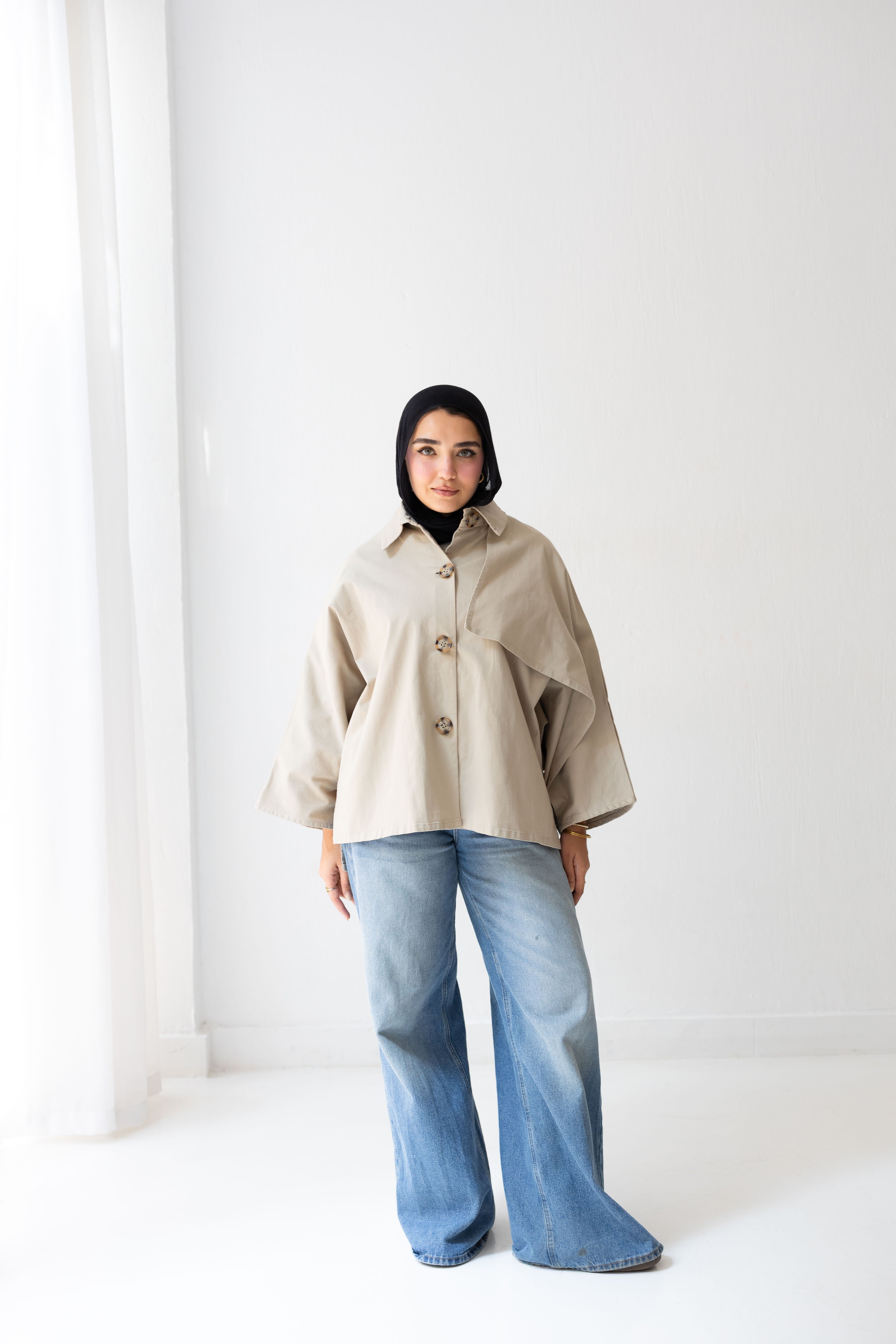 Trench-Cape In beige