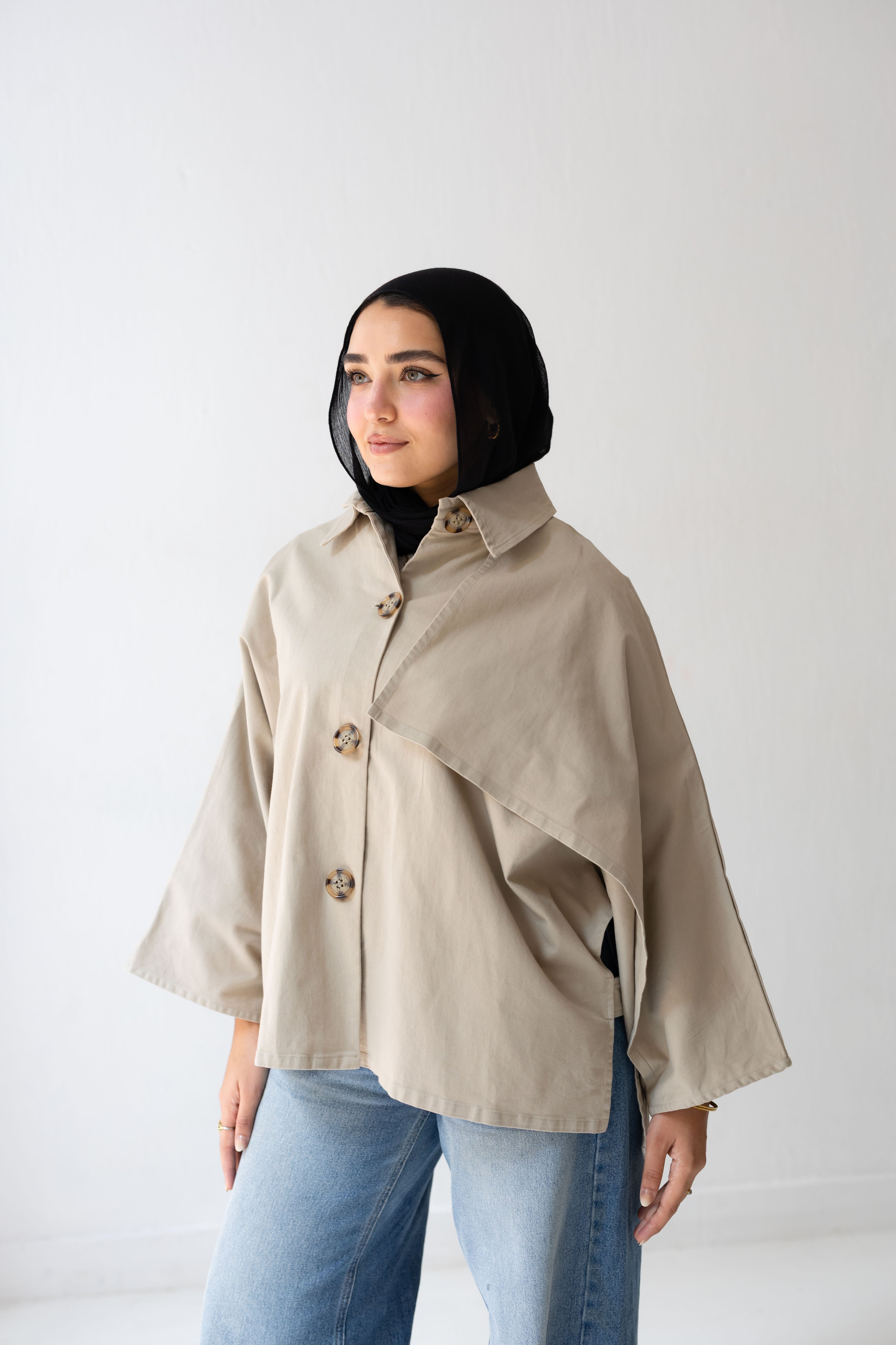 Trench-Cape In beige
