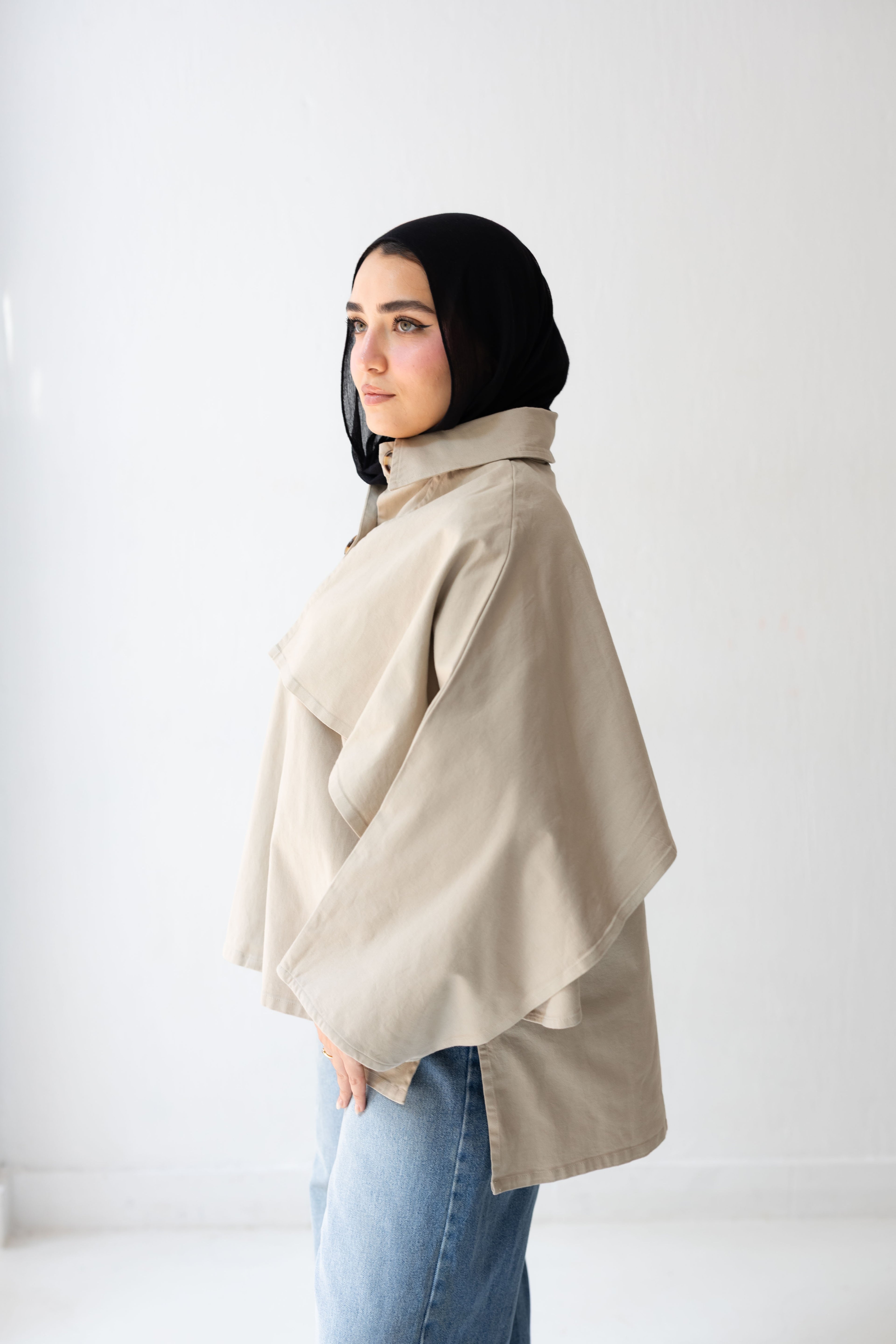 Trench-Cape In beige