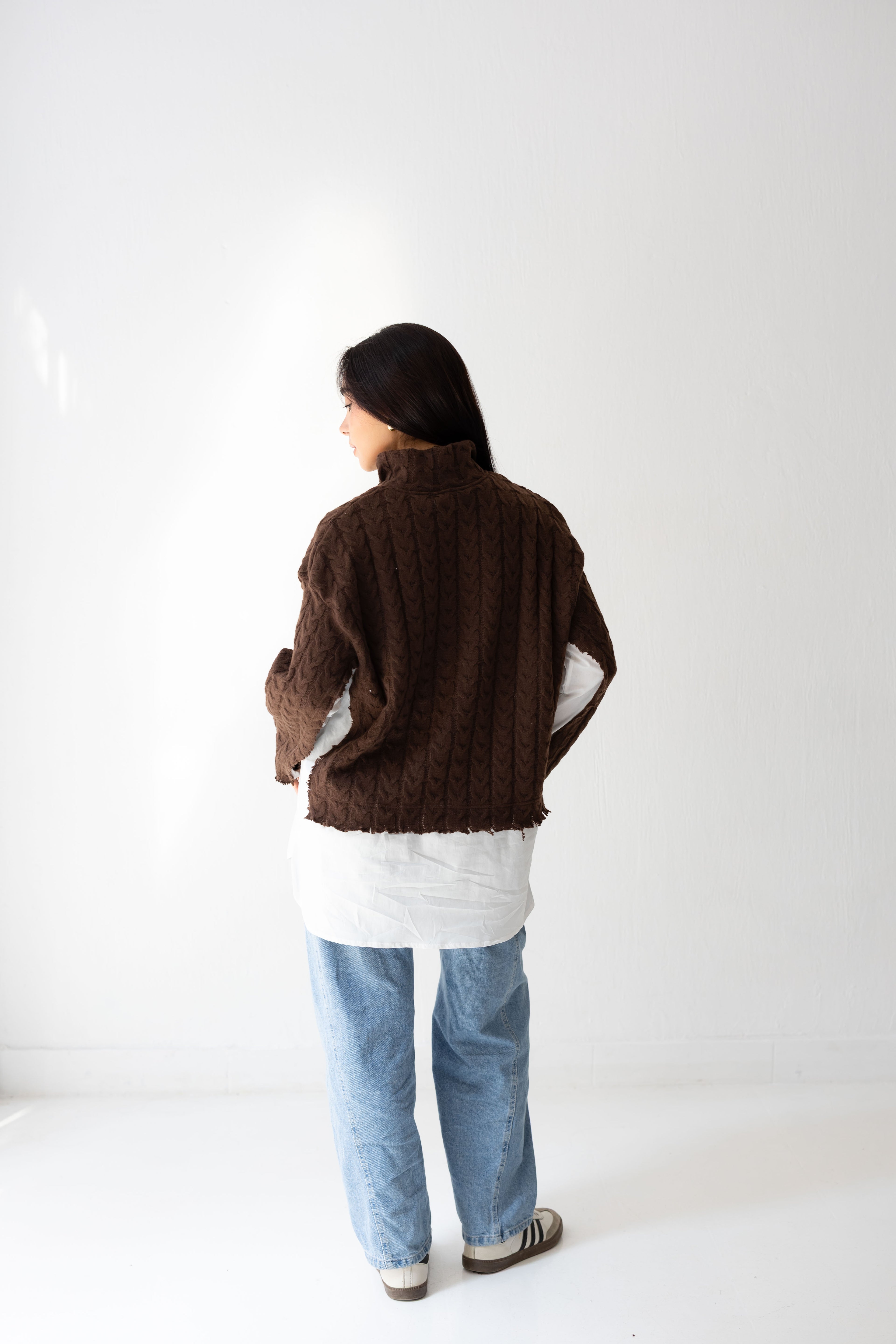 Un-Finished Pull-Chemise In brown