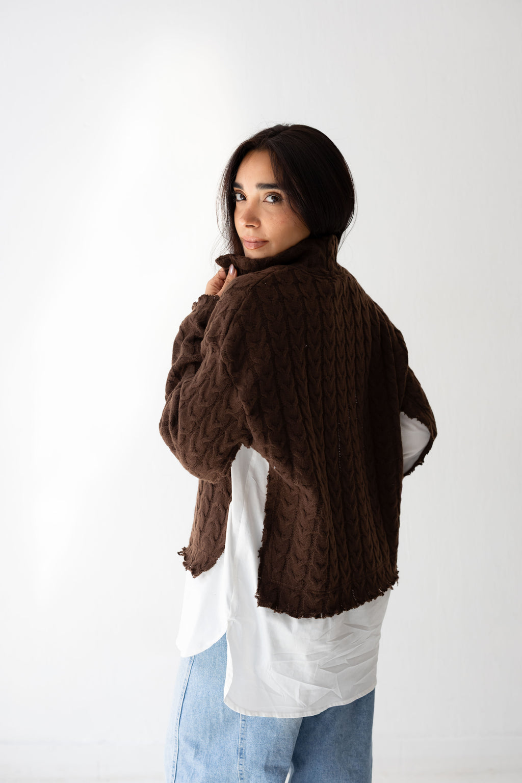 Un-Finished Pull-Chemise In brown