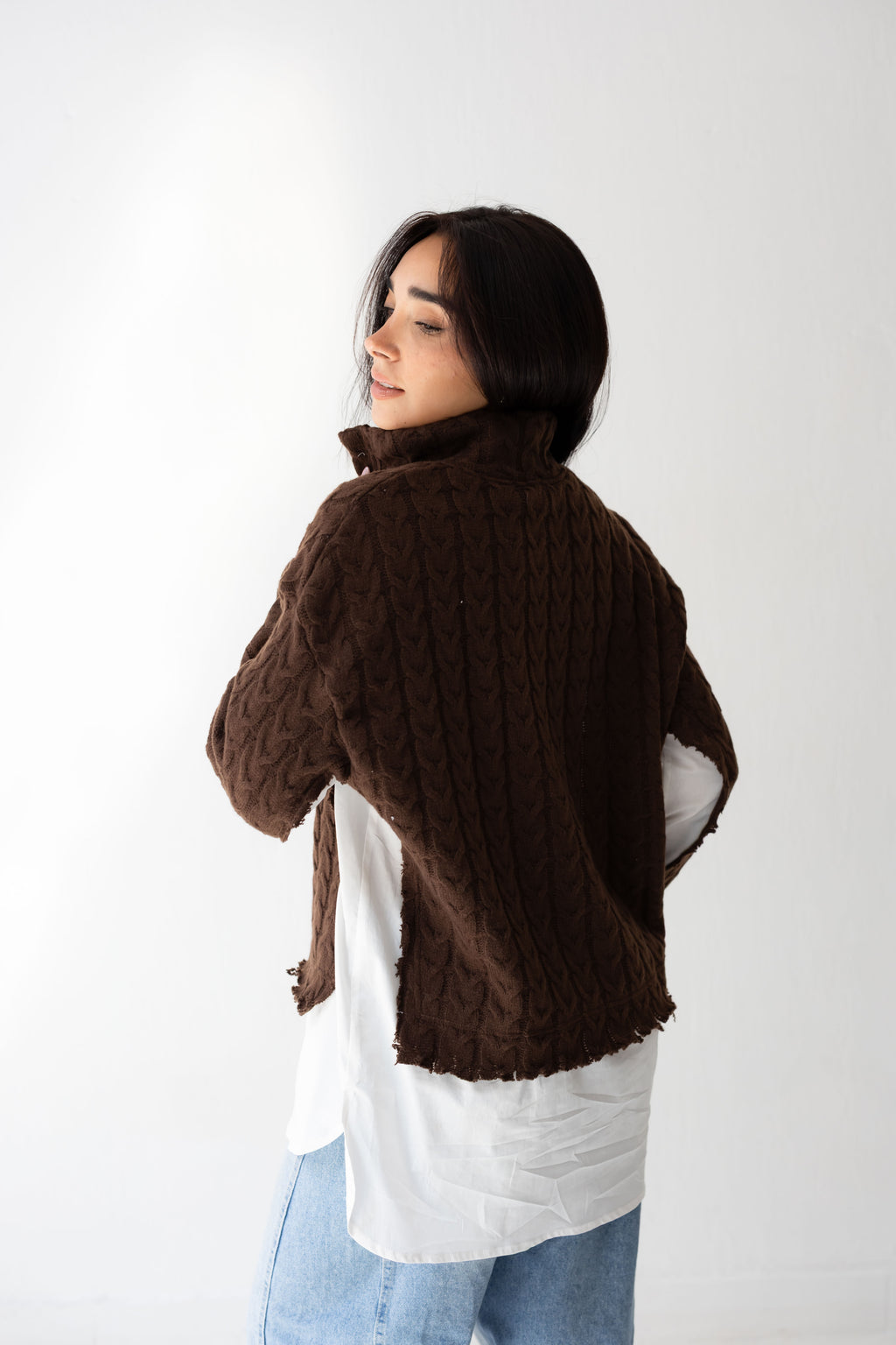 Un-Finished Pull-Chemise In brown