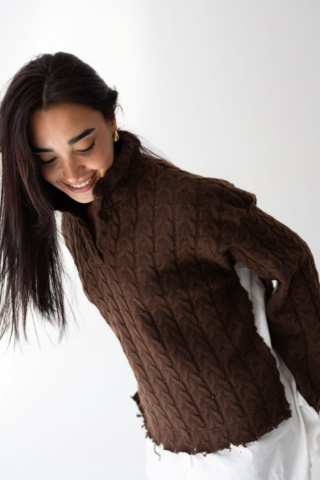 Un-Finished Pull-Chemise In brown