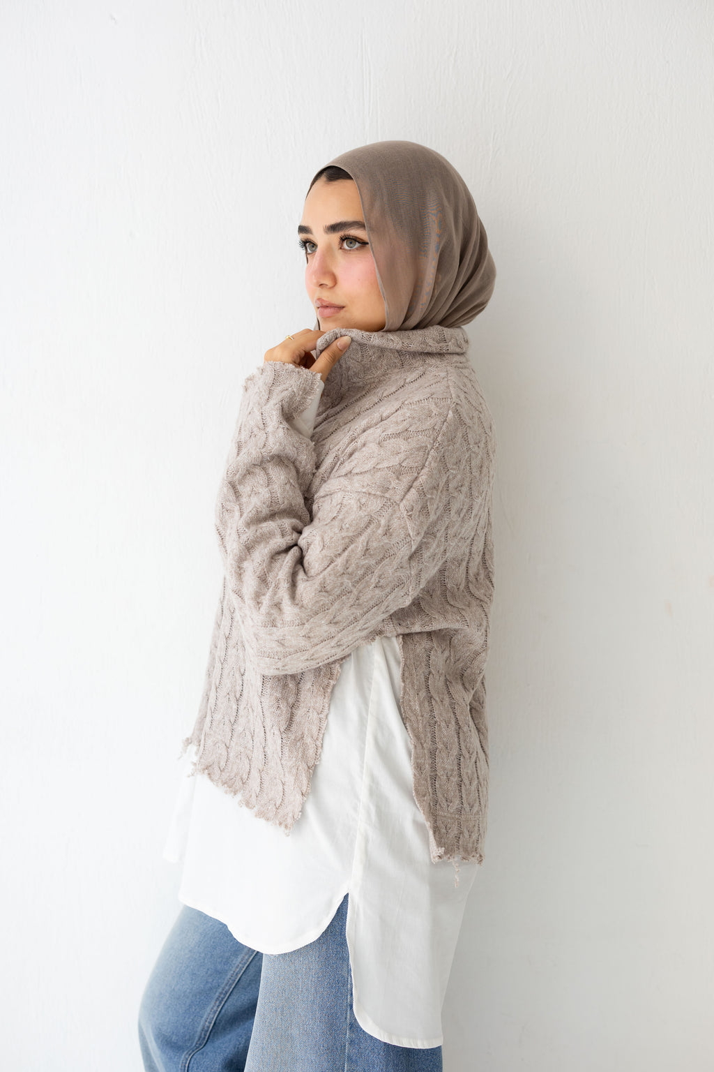 Un-Finished Pull-Chemise In beige