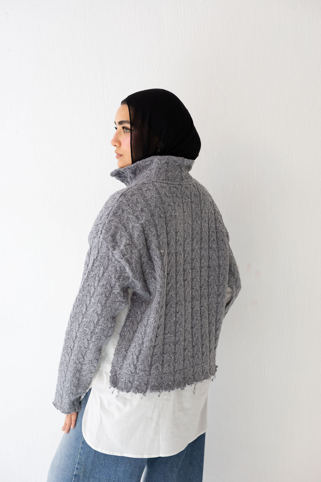 Un-Finished Pull-Chemise In grey