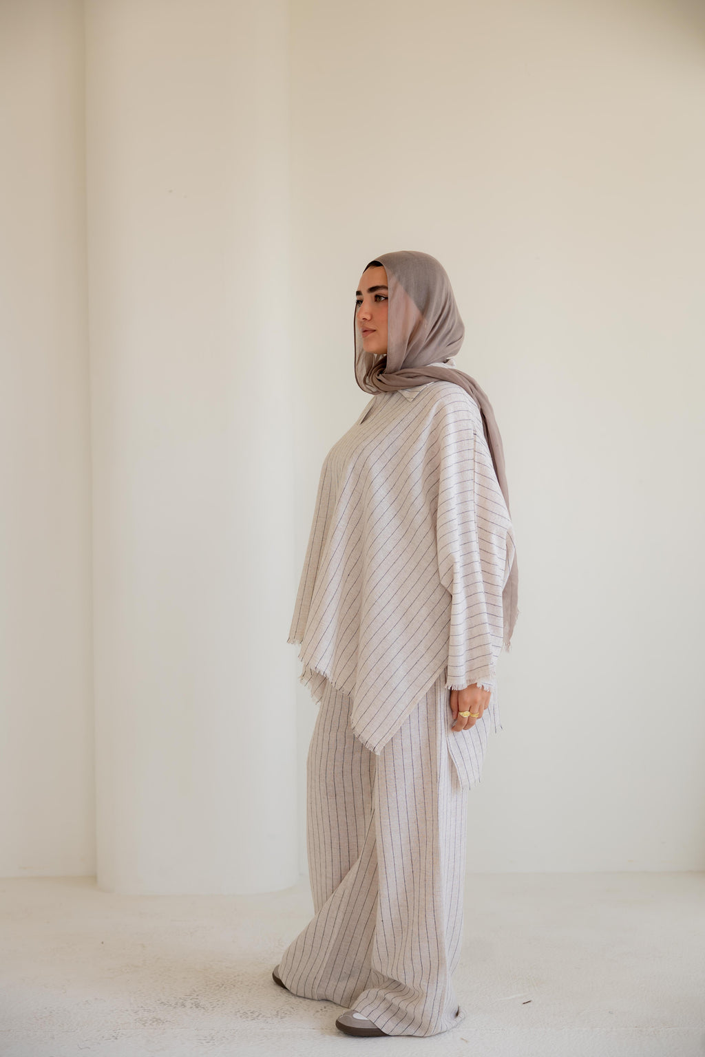 Striped linen set