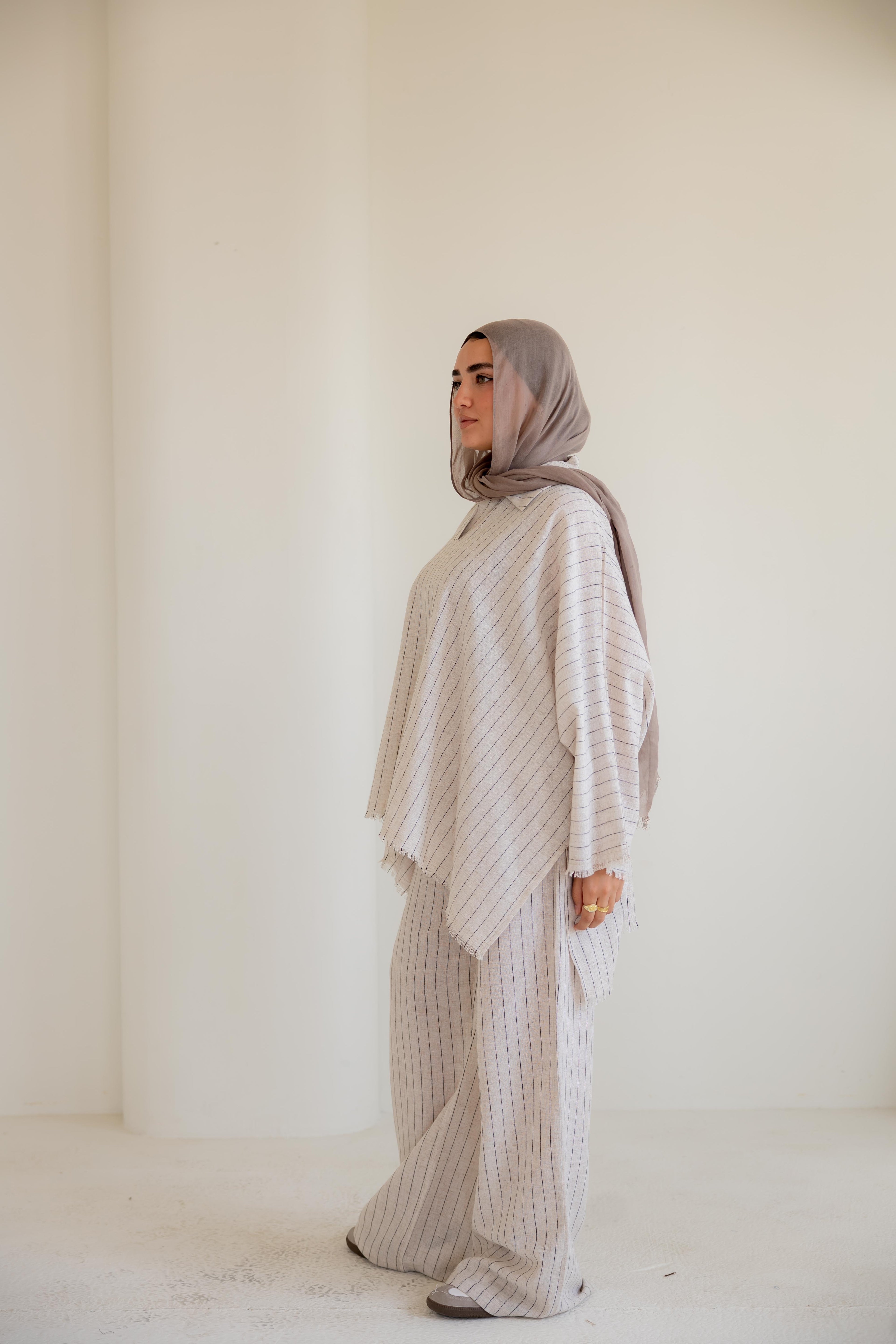 Striped linen set