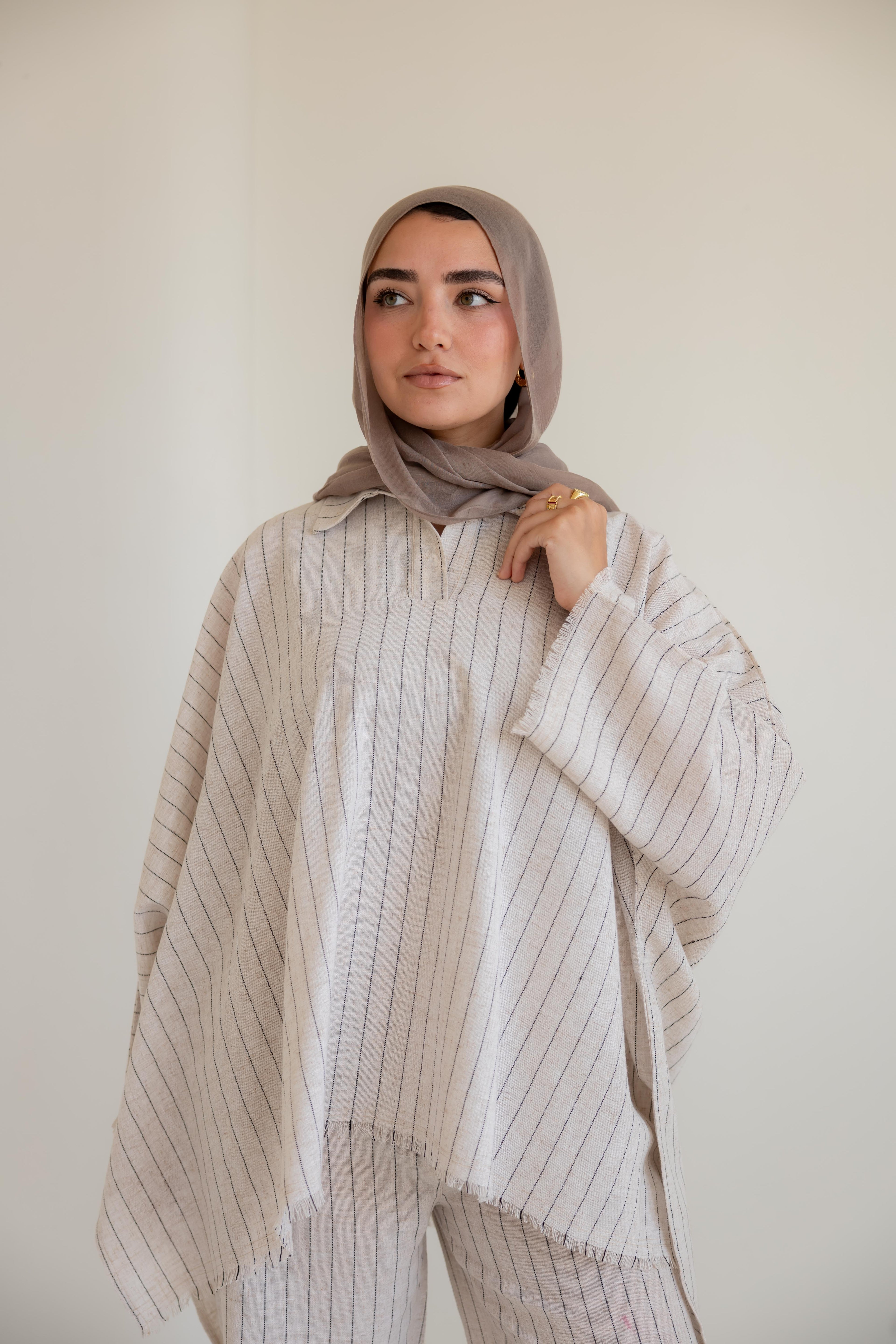 Striped linen set