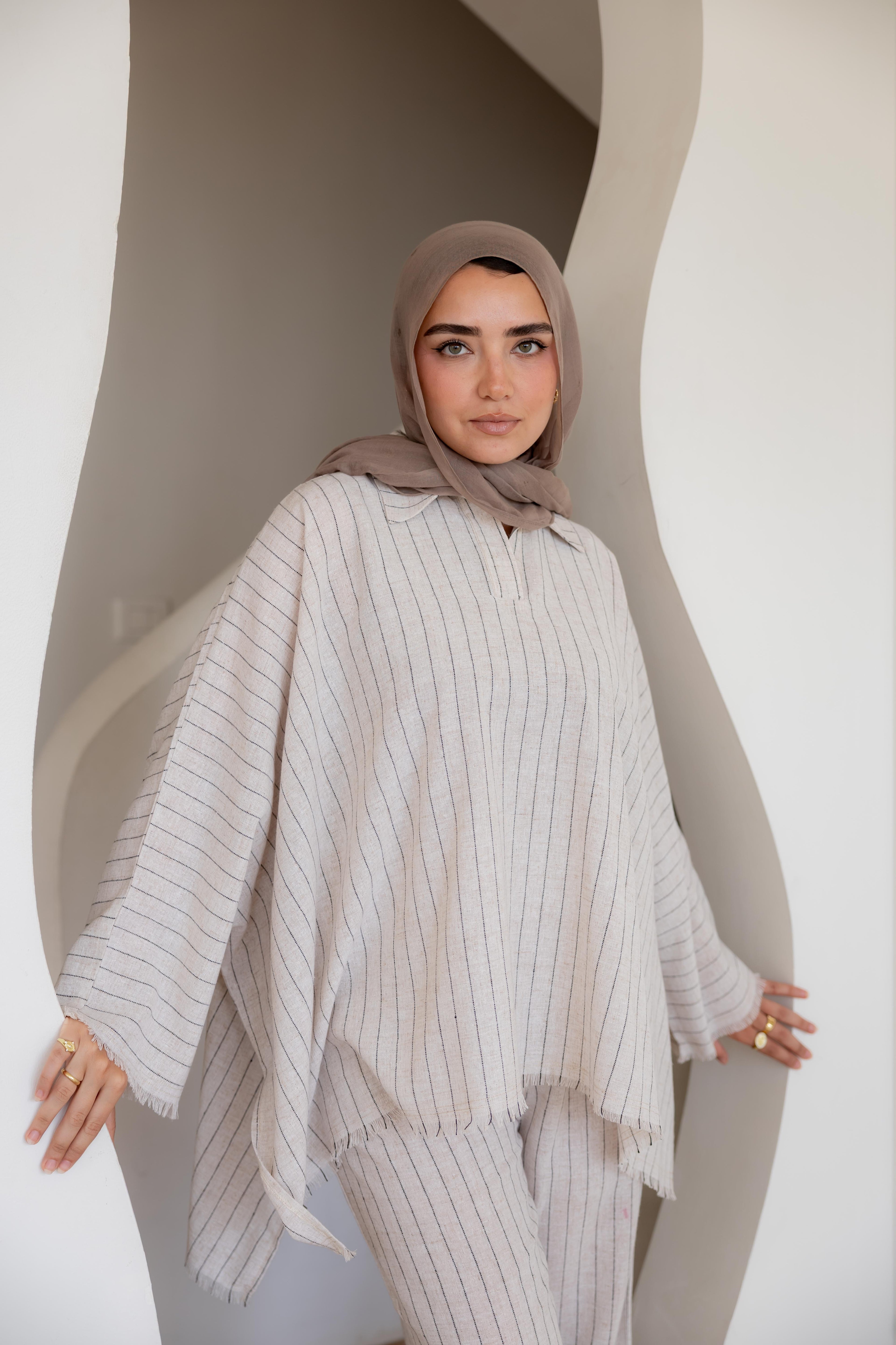 Striped linen set