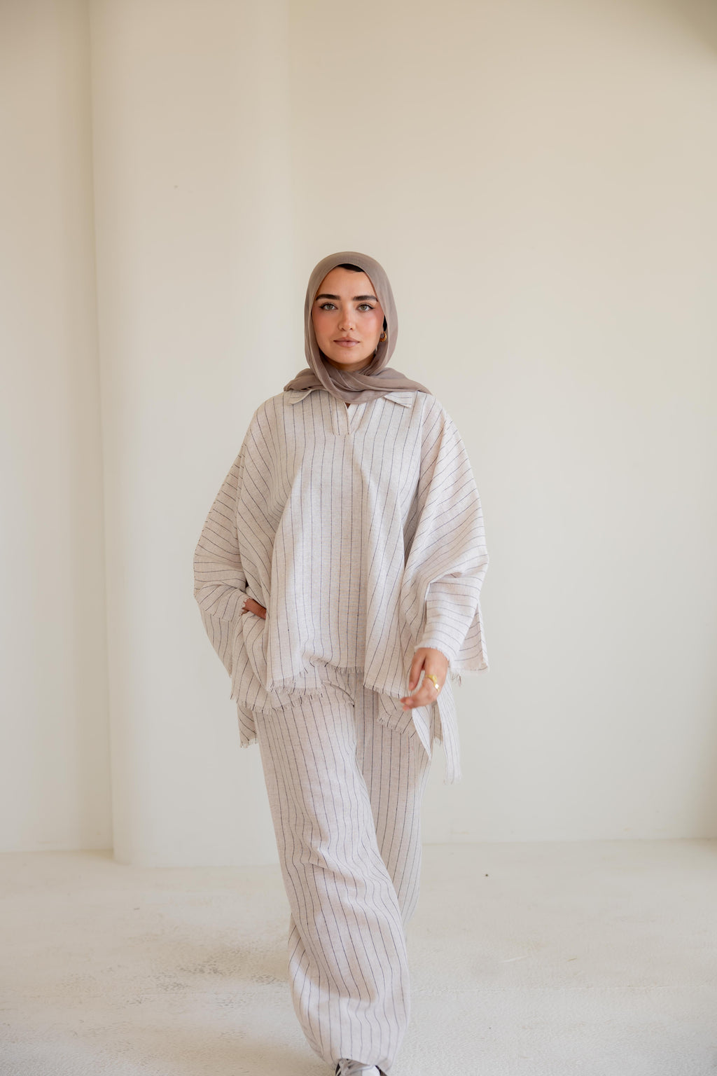 Striped linen set