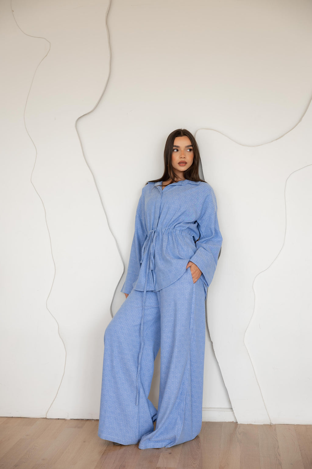 Not a denim set in light blue