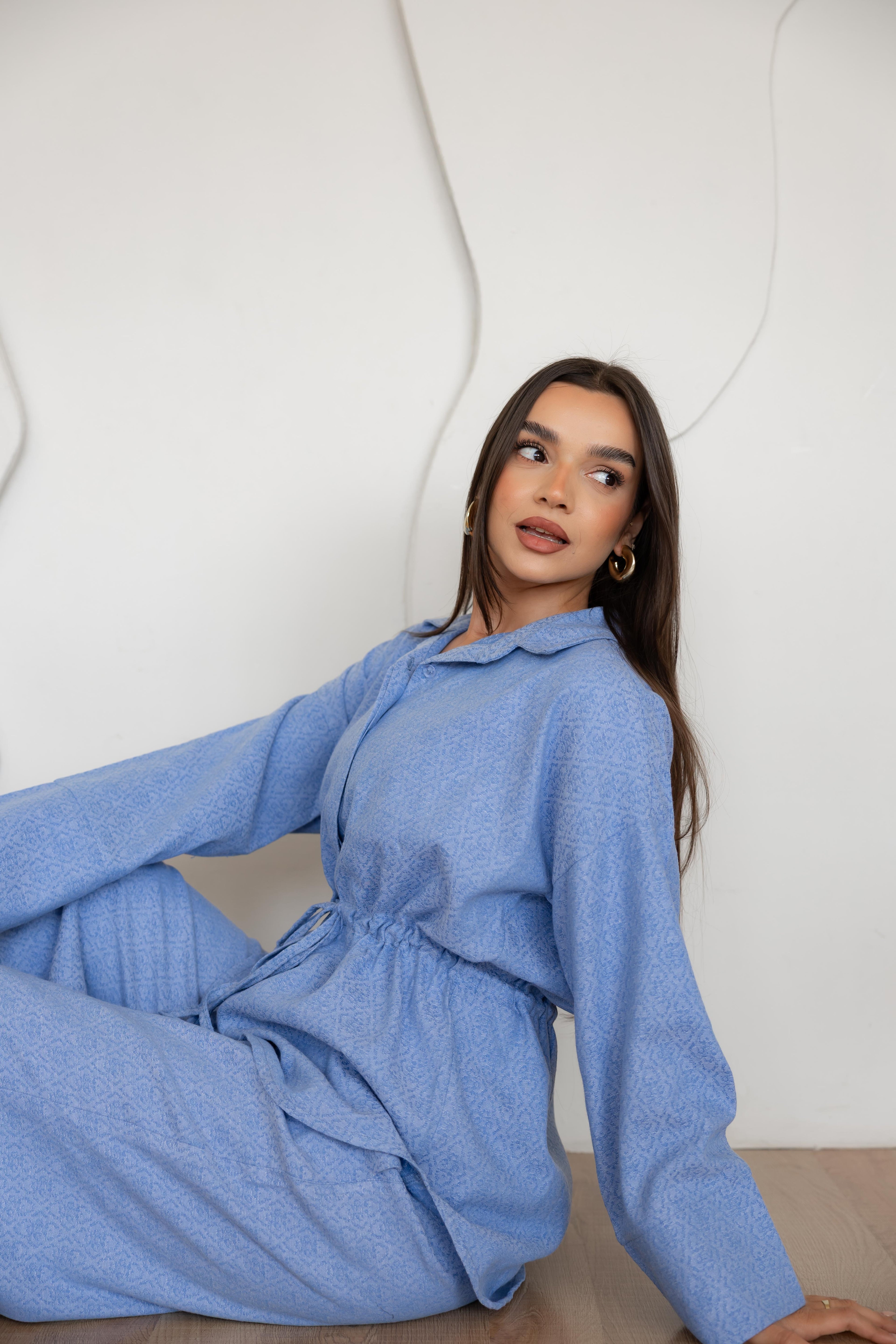 Not a denim set in light blue