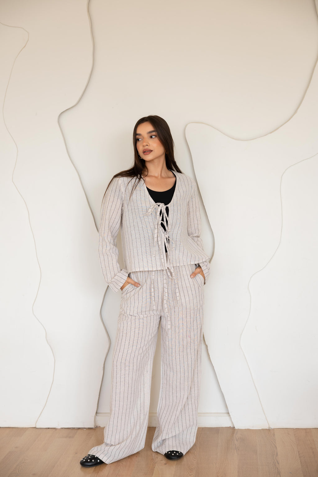 Striped bows shirt