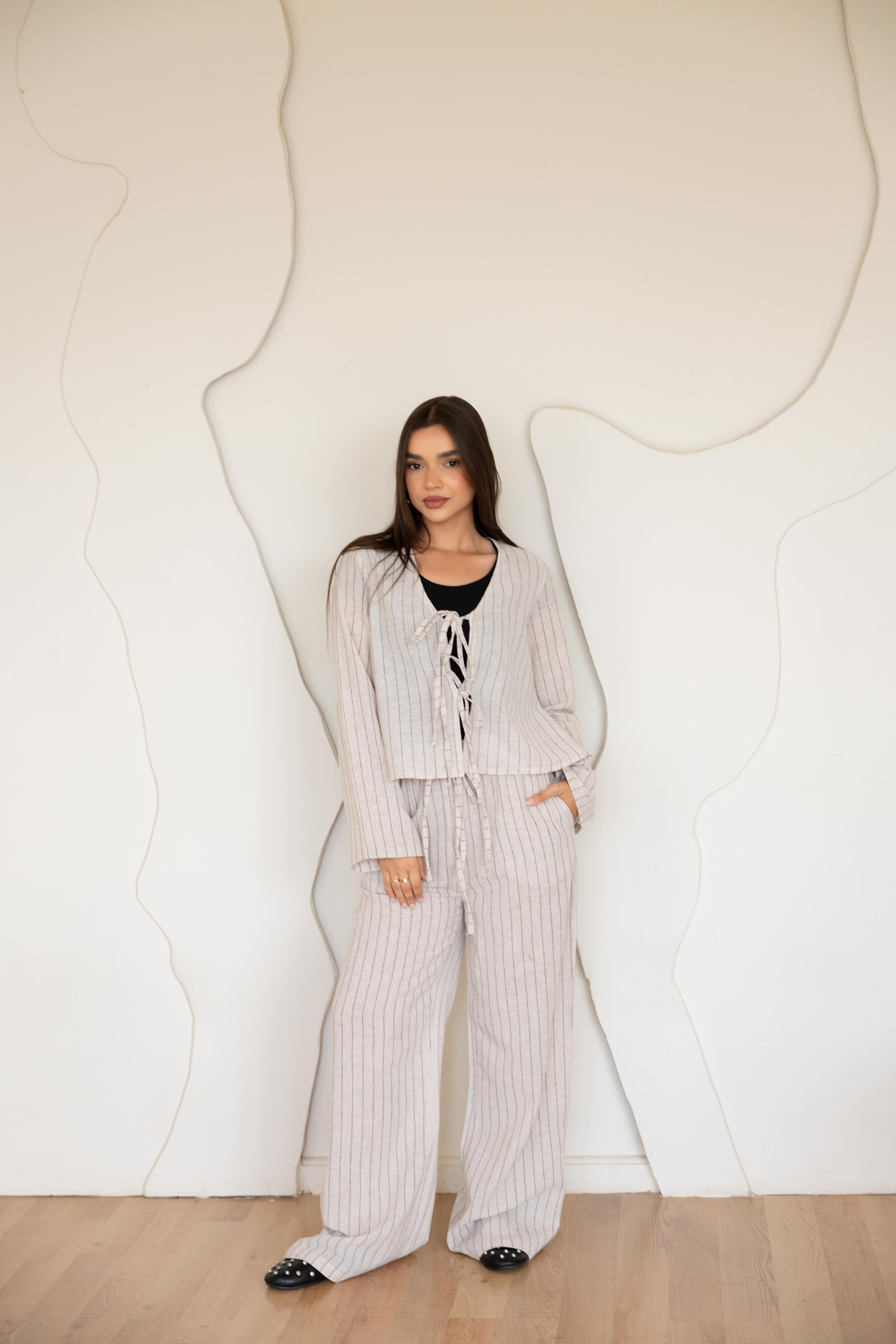 Striped bows shirt