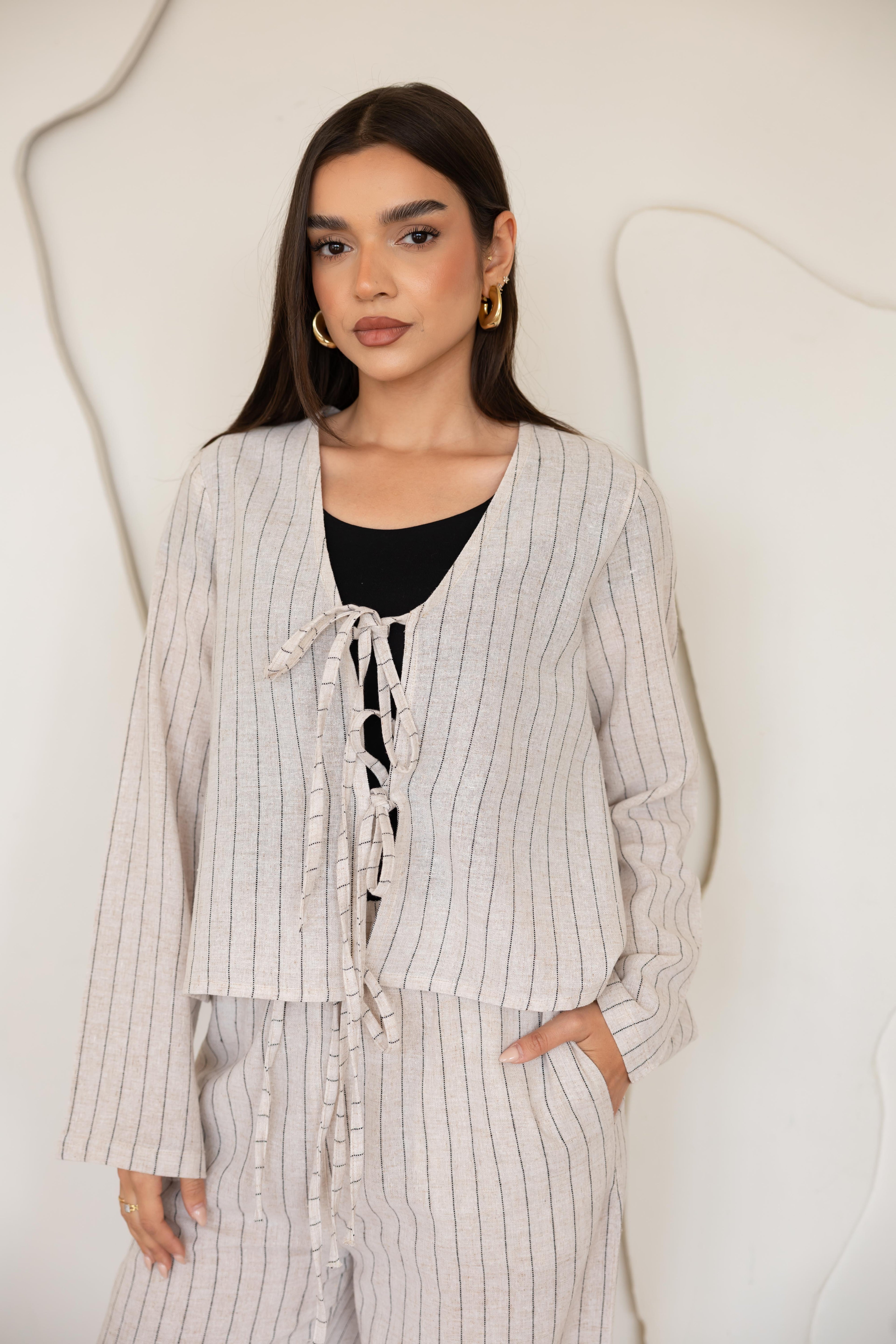 Striped bows shirt