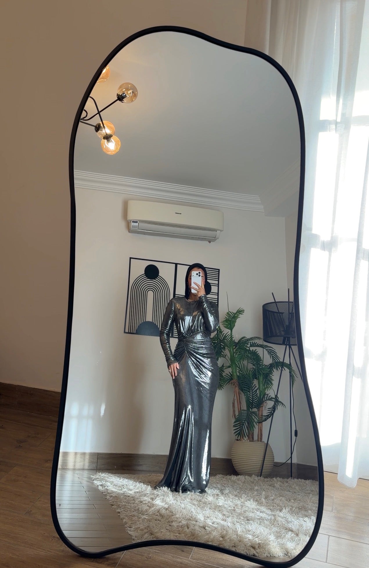 Lily dress in silver