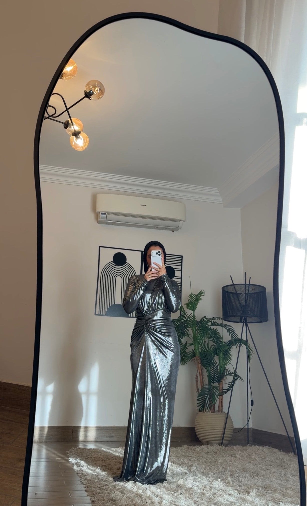 Lily dress in silver