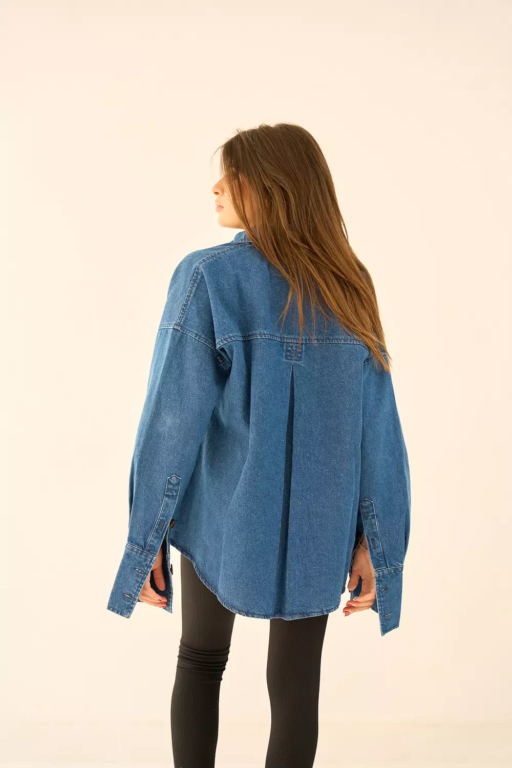 Unique bottom denim jacket