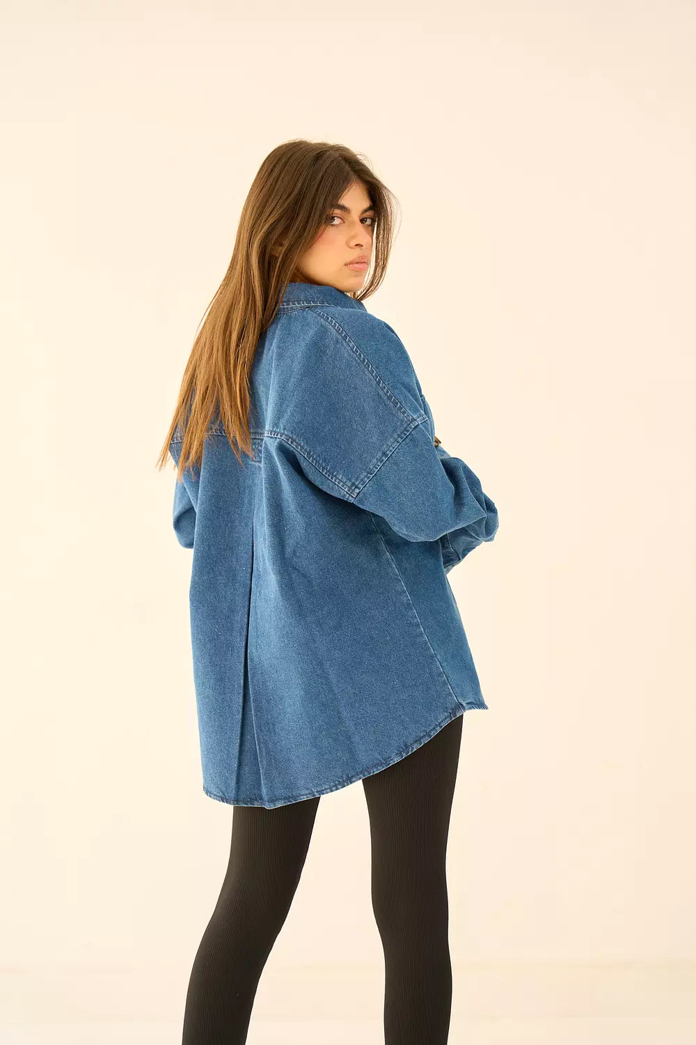Unique bottom denim jacket