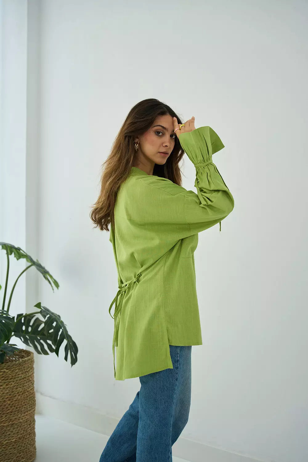 Everyday shirt in lime green