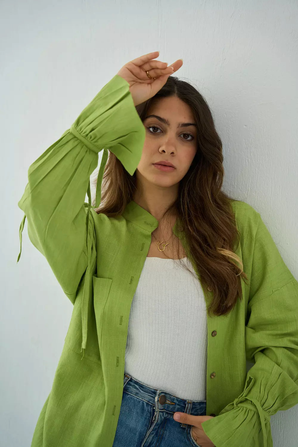 Everyday shirt in lime green