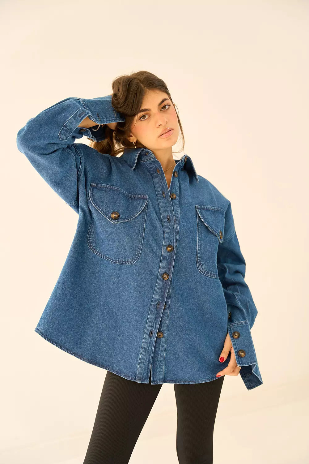 Unique bottom denim jacket